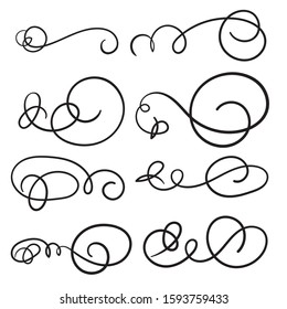 Hand draw swirl ornament decoration vector design