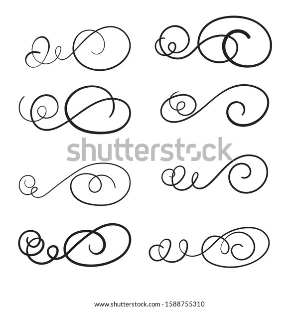 Hand draw\
swirl ornament decoration vector\
design
