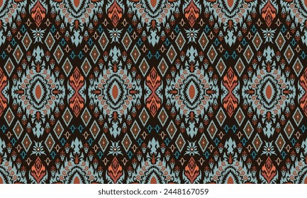 Hand draw Textile Designs Digital Motif Border Seamless Geometric ethnic style pattern.great for textiles, banners, wallpapers, wrapping vector.