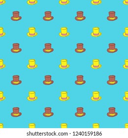 Hand draw top hat seamless pattern. eps10 vector illustration