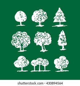 Hand Draw Tree Icon Illustration design