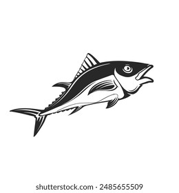 Handziehen Thunfisch-Vektorgrafik