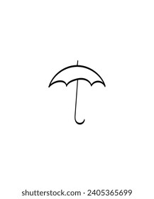 hand draw umbrella icon, vector best line icon.
