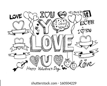 Hand Draw Valentine's Day Design