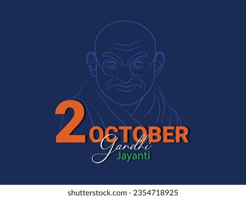 Hand draw vector illustration gandhi jayanti
