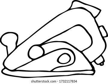 Ilustración vectorial de tracción manual aislada en un fondo blanco 