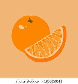 Hand draw vector orange for pattern, product or other