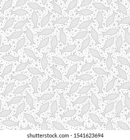 Hand draw vector seamless pattern funny fishes. Coloring book. Summer tropical see