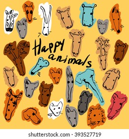 Hand draw vector set