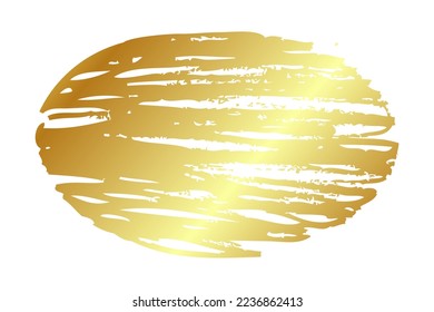 hand draw vector sketch gold or golden oval frame scribble
