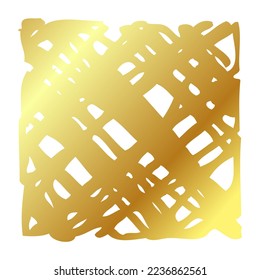 dibujo a mano dibujo vectorial esbozo oro o marco cuadrado dorado garabato
