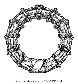 Hand draw vector victory laurel wreaths for stationary. Frame. Vector.