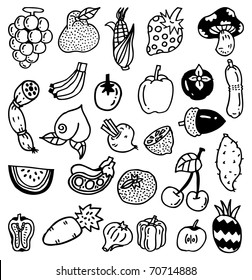 hand draw vegetable