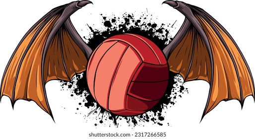 hand draw of volley ball illustration vector