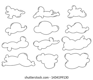 Hand draw the weather collection. Flat style vector illustration.