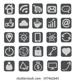  hand draw web, business, icons, vector