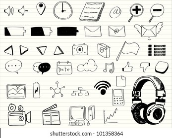 hand draw web icon