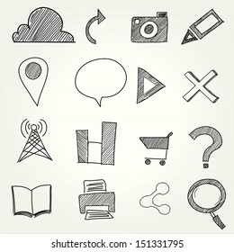 hand draw web icon