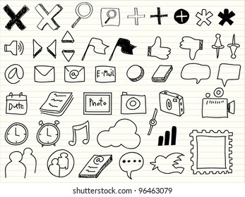 hand draw web icon
