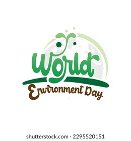 Hand Draw World Environment Day On White Background. Vector Illustration.