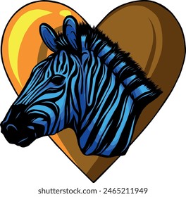hand draw Zebra head vector illustration design