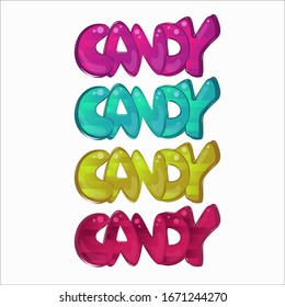 Hand drawed Candy letters for andy design