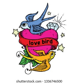 Hand Drawing Of 2 Birds With One Love In Colorful, It's Perfect For You To Use It On Any Product.
The File Is Ready To Print.

Please Feel Free To Contact Me Directly By Comment Below

Cheers!