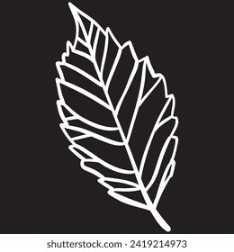 Hand drawing aart of leaf. Vector illustration.