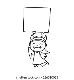 hand drawing abstract cartoon character halloween
