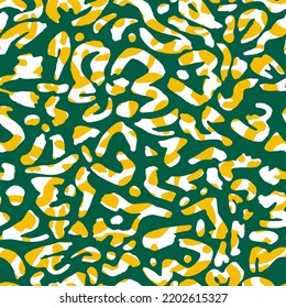 Dibujo manual Resumen de piel de animales de piel de leopardo Cheetah Formas geométricas Patrón vectorial repetitivo Fondo aislado
