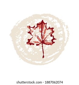 Hand drawing abstract elements of the autumn season. Warm colors and stylish compositions. Autumn mood, cozy autumn and minimal design. Vector illustration.