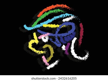 dibujo a mano ilustración abstracta plantilla diseño 1