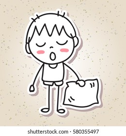 hand drawing abstract people happy kid happiness concept illustration vector eps10