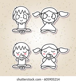 hand drawing abstract people happy kid happiness concept illustration vector eps10