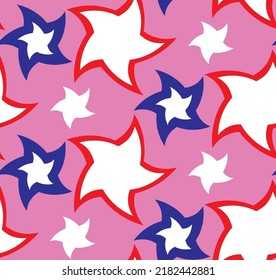 Patrón vectorial sin soldadura del patrón de vectores aislado de las estrellas de curvas aleatorias