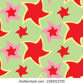 Patrón vectorial de las estrellas de curvas aleatorias de dibujo manual aislado fondo aislado