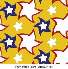 Patrón vectorial sin soldadura del patrón de vectores aislado de las estrellas de curvas aleatorias