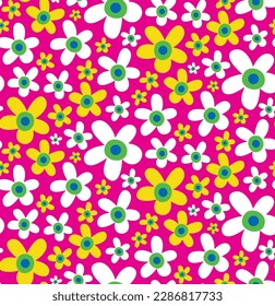 Resumen De Dibujo Mano Simple Ditsy Flores De Marea Repetiendo Patrón Vector Aislado Fondo