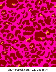 Resumen De Dibujo A Mano Tres Colores Furry Cepa De Leopardo Piel Animal Formas Geométricas Patrón Vector Repetitivo Fondo Aislado