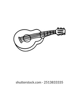 hand drawing of an acoustic guitar