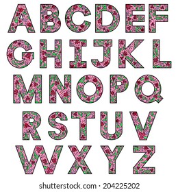 hand drawing alphabet