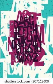 Hand drawing alphabet