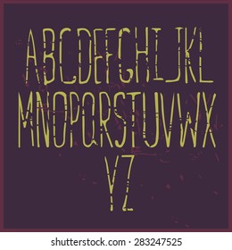 Hand drawing alphabet