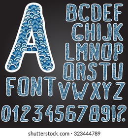 hand drawing alphabet