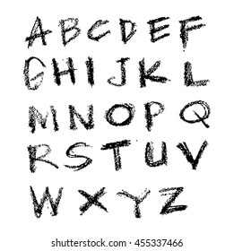 Hand drawing alphabet. 