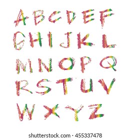 Hand drawing alphabet. 