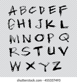 Hand drawing alphabet. 