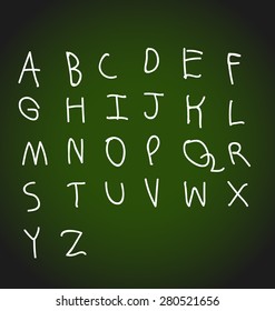 Hand drawing alphabet design, vector illustration.