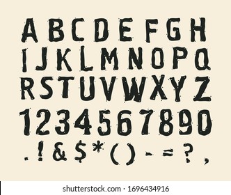 Hand drawing alphabet. vector illustration.