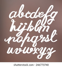 hand drawing alphabet, vector illustration 